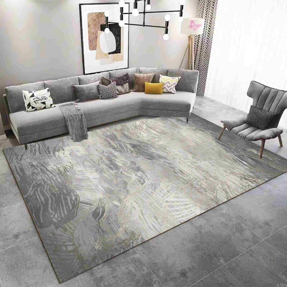 Minimal Earth Tone Rug