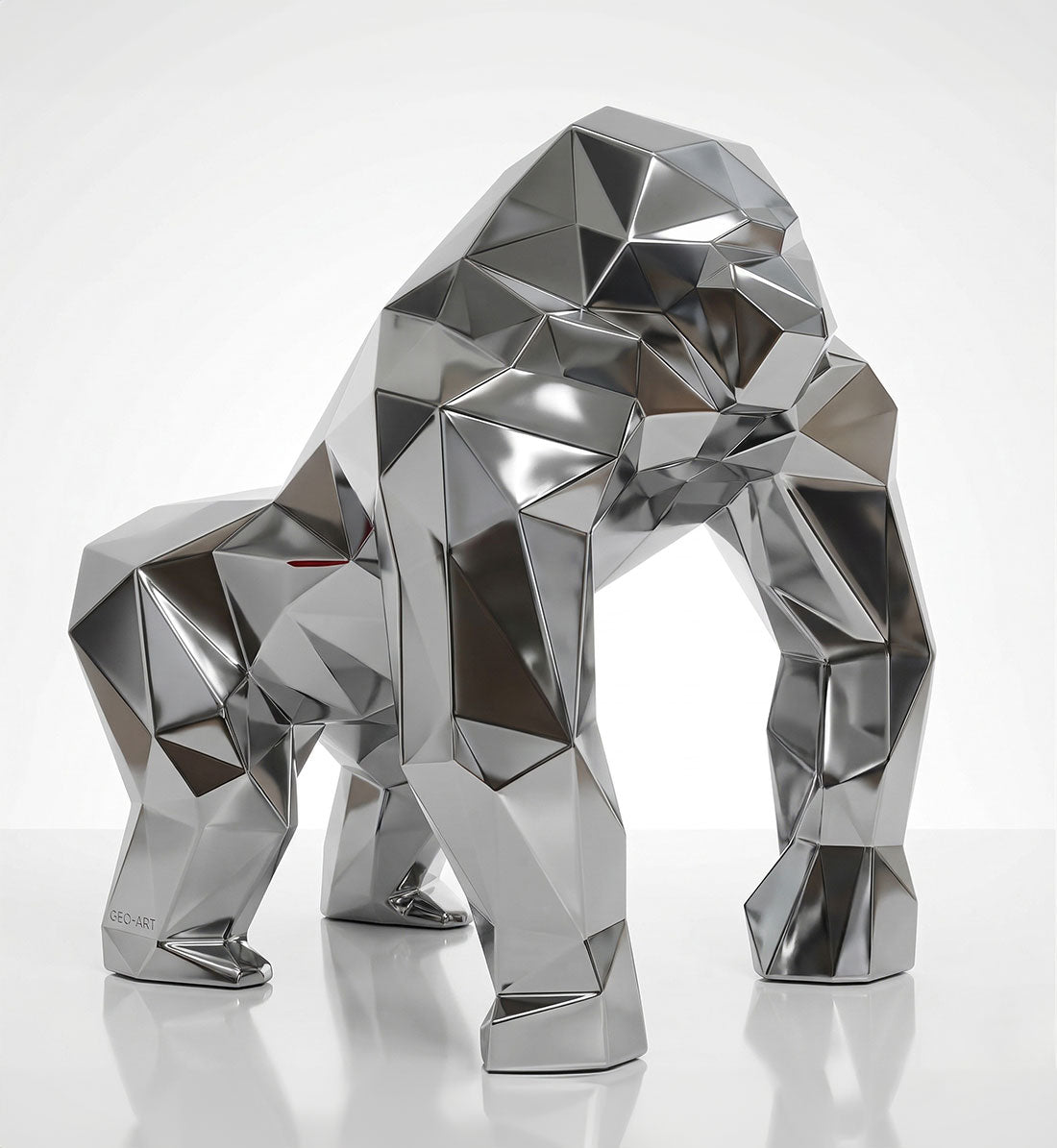 Geometric Silver Gorilla